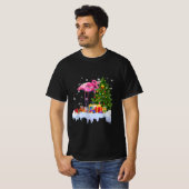 フラミンゴクリスマスツリーライト Tシャツ (正面フル)