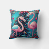 フラミンゴクリスマス装飾用クッション クッション (裏面)