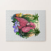 フラミンゴクリスマス ジグソーパズル (横)