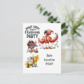 フラミンゴクリスマスin 7月パーティー シーズンポストカード (スタンド正面)