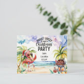 フラミンゴクリスマスin 7月パーティー ポストカード (スタンド正面)