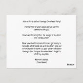 フラミンゴクリスマスin 7月パーティー ポストカード (裏面)