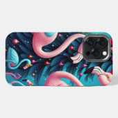 フラミンゴクリスマスiPhone / iPadケース iPhoneケース (裏面横)