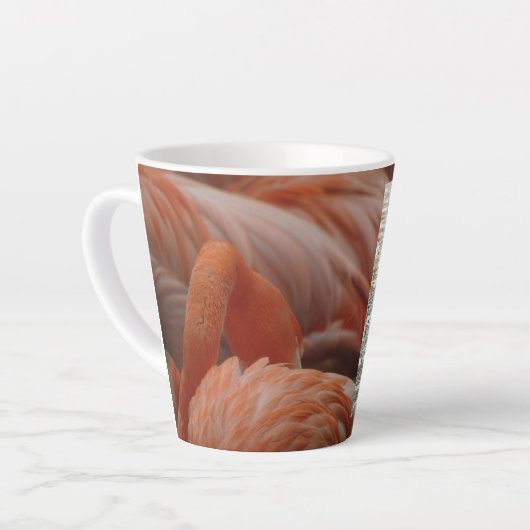 フラミンゴクローズアップラテマグ カフェラテマグ (左アングル)