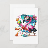 フラミンゴクールの夏 サンキューカード (正面/裏面)