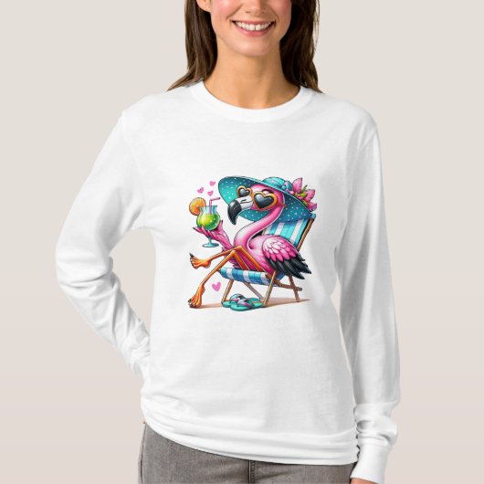 フラミンゴクールの夏 Tシャツ (正面)