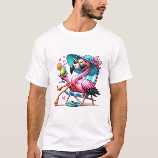 フラミンゴクールの夏 Tシャツ (正面)