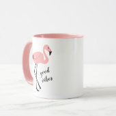 フラミンゴグッドバイブピンクブラックマグカップ マグカップ (正面左)