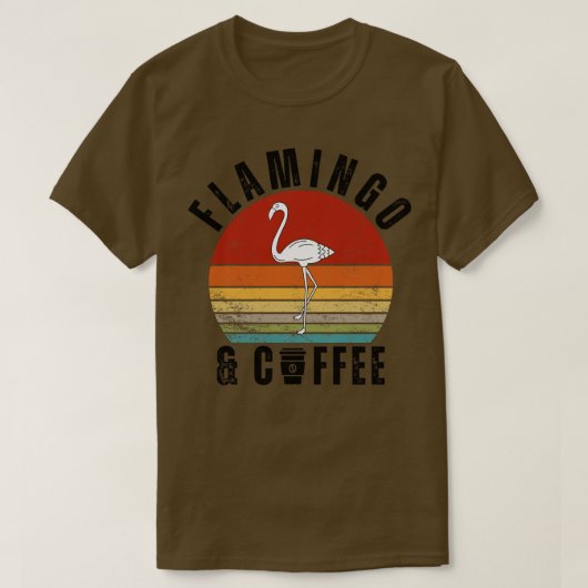 フラミンゴコーヒー Tシャツ (デザイン正面)