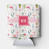 フラミンゴサボテンのパイナップルハイビスカスパターン 缶クーラー (裏面)