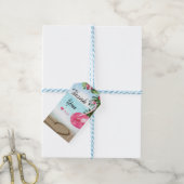 フラミンゴサマービーチ誕生日パーティカスタムのお気に入り ギフトタグ (より糸付き)