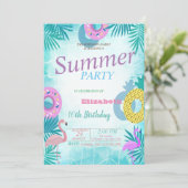 フラミンゴサマープール誕生日パーティー 招待状 (スタンド正面)