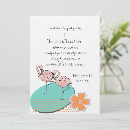 フラミンゴサマーリハーサルディナー 招待状 (スタンド正面)