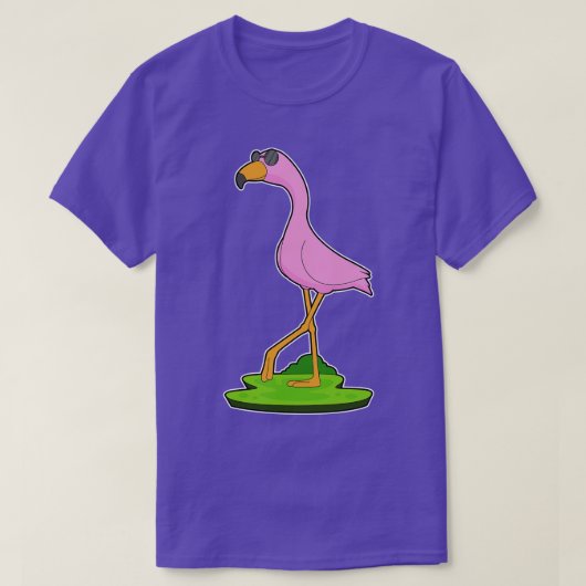 フラミンゴサングラス Tシャツ (デザイン正面)