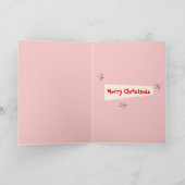 フラミンゴサンタスピンクメリークリスマスピンク シーズンカード (内部)