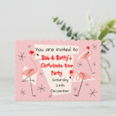 フラミンゴサンタスピンク横型 招待状 (スタンド正面)