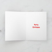 フラミンゴサンタスブルーメリークリスマス シーズンカード (内部)