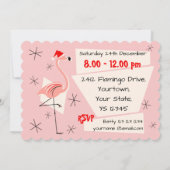 フラミンゴサンタピンクホタテガイ横型 招待状 (裏面)