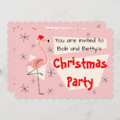 フラミンゴサンタピンクホタテガイ横型 招待状 (正面/裏面)