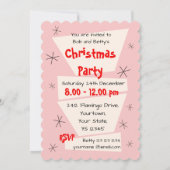 フラミンゴサンタピンク招待ポートレート 招待状 (裏面)