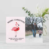 フラミンゴサンタフォトクリスマス シーズンカード (スタンド正面)