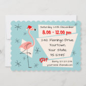 フラミンゴサンタブルー横型 招待状 (裏面)