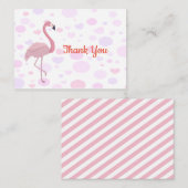 フラミンゴジグザグサンキューカード ノートカード (正面/裏面)