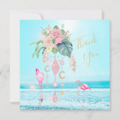 フラミンゴジュエルビーチフローラ サンキューカード (正面)