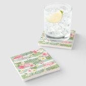 フラミンゴスとストライプ ストーンコースター (横)