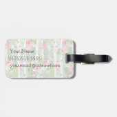 フラミンゴスとストライプ|モノグラム ラゲッジタグ (裏面横)