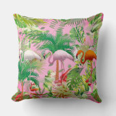 フラミンゴスイントロピカルシーン装飾用クッション クッション (正面)
