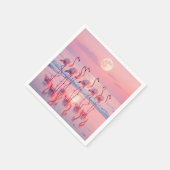 フラミンゴスオンザピンクビーチ スタンダードカクテルナプキン (角)