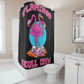 フラミンゴスカルクルーハロウィーン|フラミンゴ好き シャワーカーテン (インサイチュ)