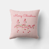 フラミンゴスクリスマス装飾用クッション クッション (裏面)