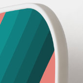 フラミンゴストライプアクア名 ピックルボールラケット (左詳細)