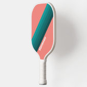 フラミンゴストライプアクア名 ピックルボールラケット (左)