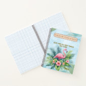 フラミンゴスパイラルノートカスタム引用文とパー ノートブック (内部)