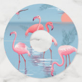 フラミンゴスパターン1 ワイングラスタグ (正面)