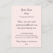 フラミンゴスピンクの名刺ぽっちゃり 名刺 (裏面)