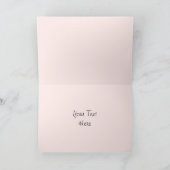 フラミンゴスピンクグループ文字グリーティングカード カード (内部)