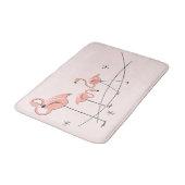 フラミンゴスピンクトリオバスマット バスマット (アングル)