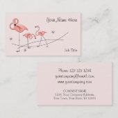 フラミンゴスピンクトリオ名刺 名刺 (正面/裏面)