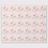 フラミンゴスピンクトリオ2ラッピング紙 ラッピングペーパー (フラット)