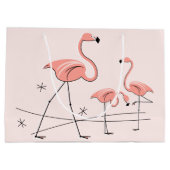 フラミンゴスピンクトリオ2抱き枕大 ラージペーパーバッグ (裏面)
