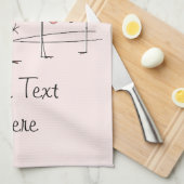 フラミンゴスピンクトリオ2文字タオル キッチンタオル (四つ折り)