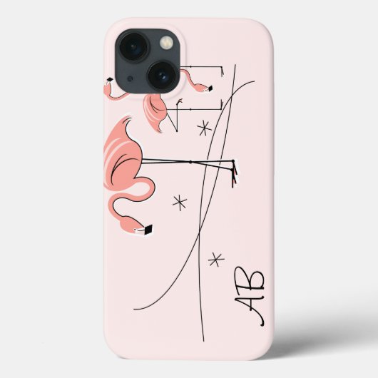 フラミンゴスピンクトリオ3 'モノグラム'iPad Miniケース Case-Mate iPhoneケース (裏面)
