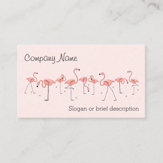 フラミンゴスピンクライン名刺 名刺 (正面)