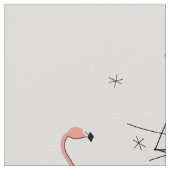 フラミンゴスピンク数々のの大パターン ファブリック (クローズアップ)