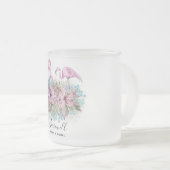 フラミンゴスフェアウェイバイオフボンボヤージギフトフレンズ フロストグラスマグカップ (正面右)