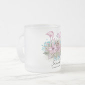 フラミンゴスフェアウェイバイオフボンボヤージギフトフレンズ フロストグラスマグカップ (正面左)